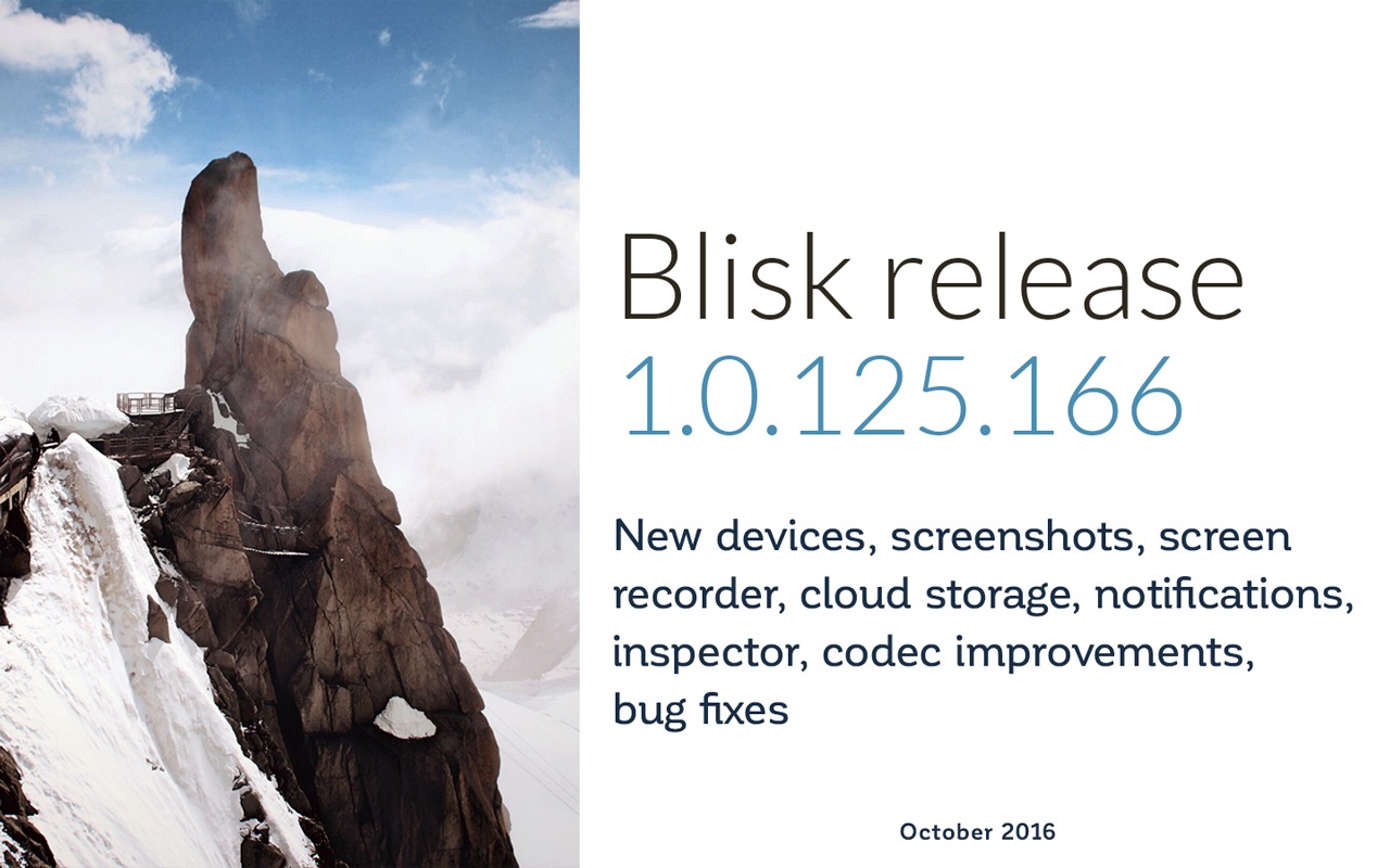 Blisk release October 2016
