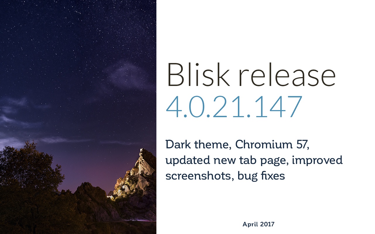 Blisk release April 2017
