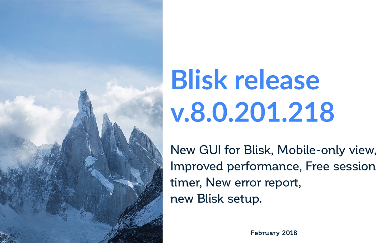 Blisk release November 2017