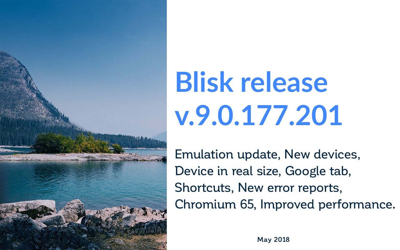 Blisk release May 2018
